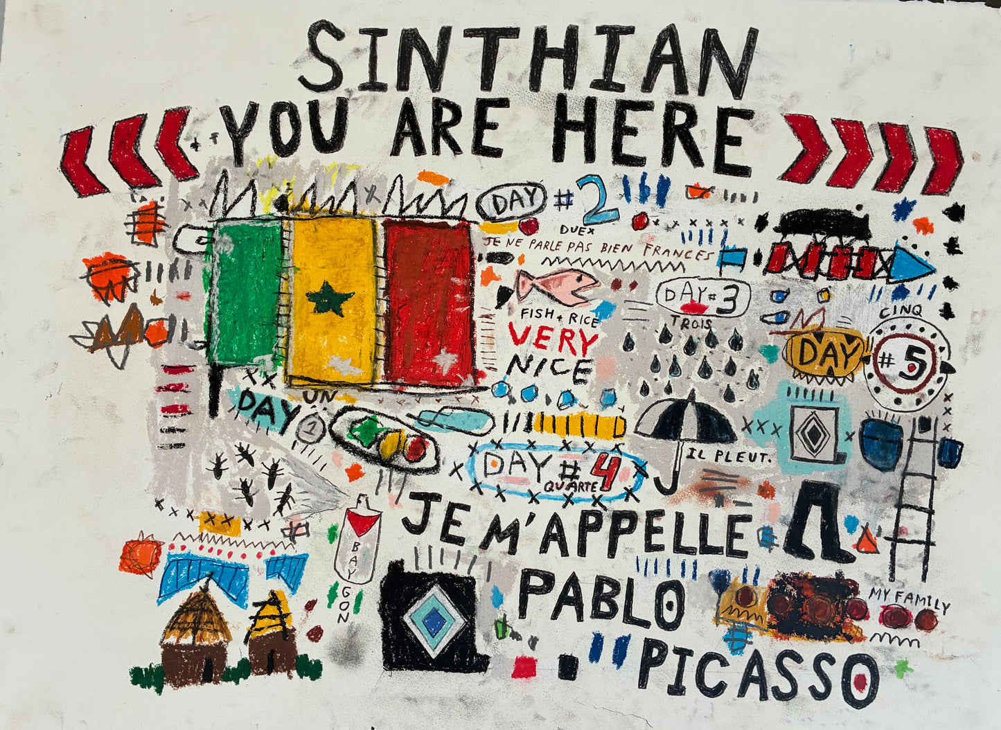 30 Days In Senegal - A Suite of 5 Drawings - 1/5