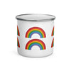 Double Rainbow Enamel Mug