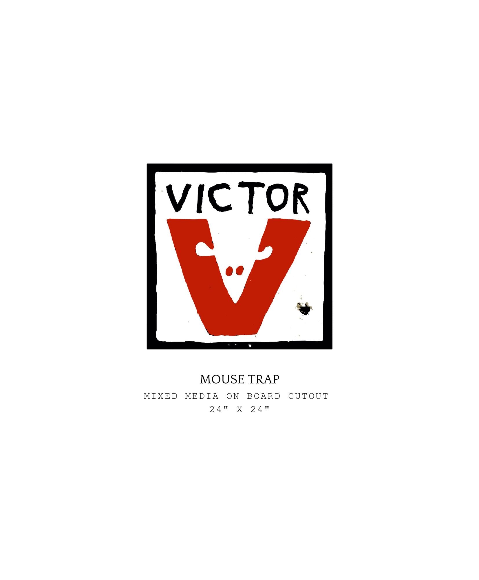 Logo of Victor with a red 'V' with a white mouse embedded