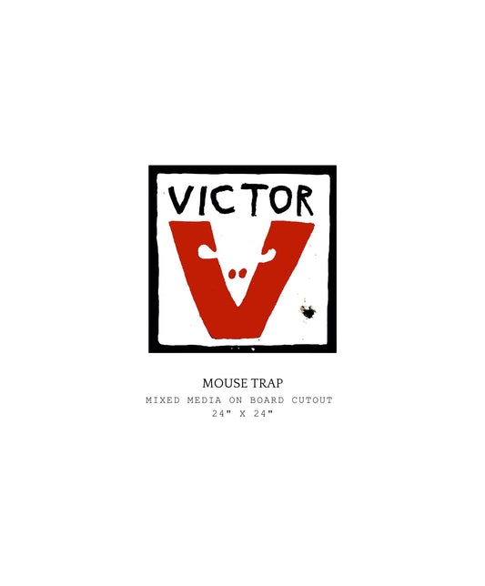 Logo of Victor with a red 'V' with a white mouse embedded