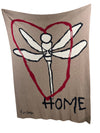 HOME DRAGONFLY HEART THROW BLANKET -