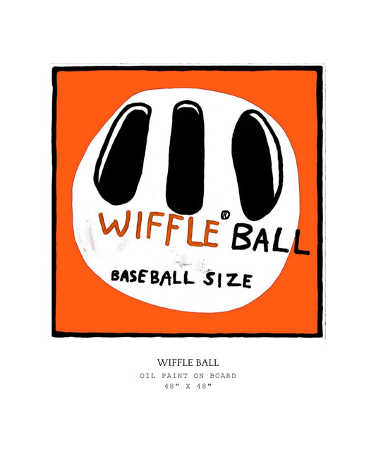 Wiffle Ball logo with orange border on a white background