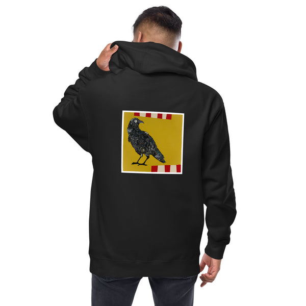 Eat Crow Unisex fleece zip up hoodie