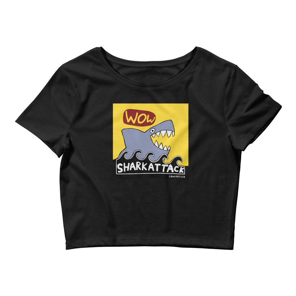 WOW! Shark Attack! Women’s Crop Tee