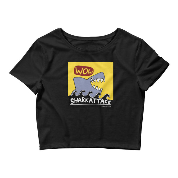 WOW! Shark Attack! Women’s Crop Tee