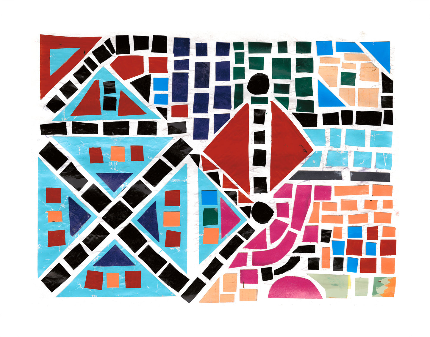 Senegal Collage III - signed art print by Hudson Valley artist Ryan Cronin