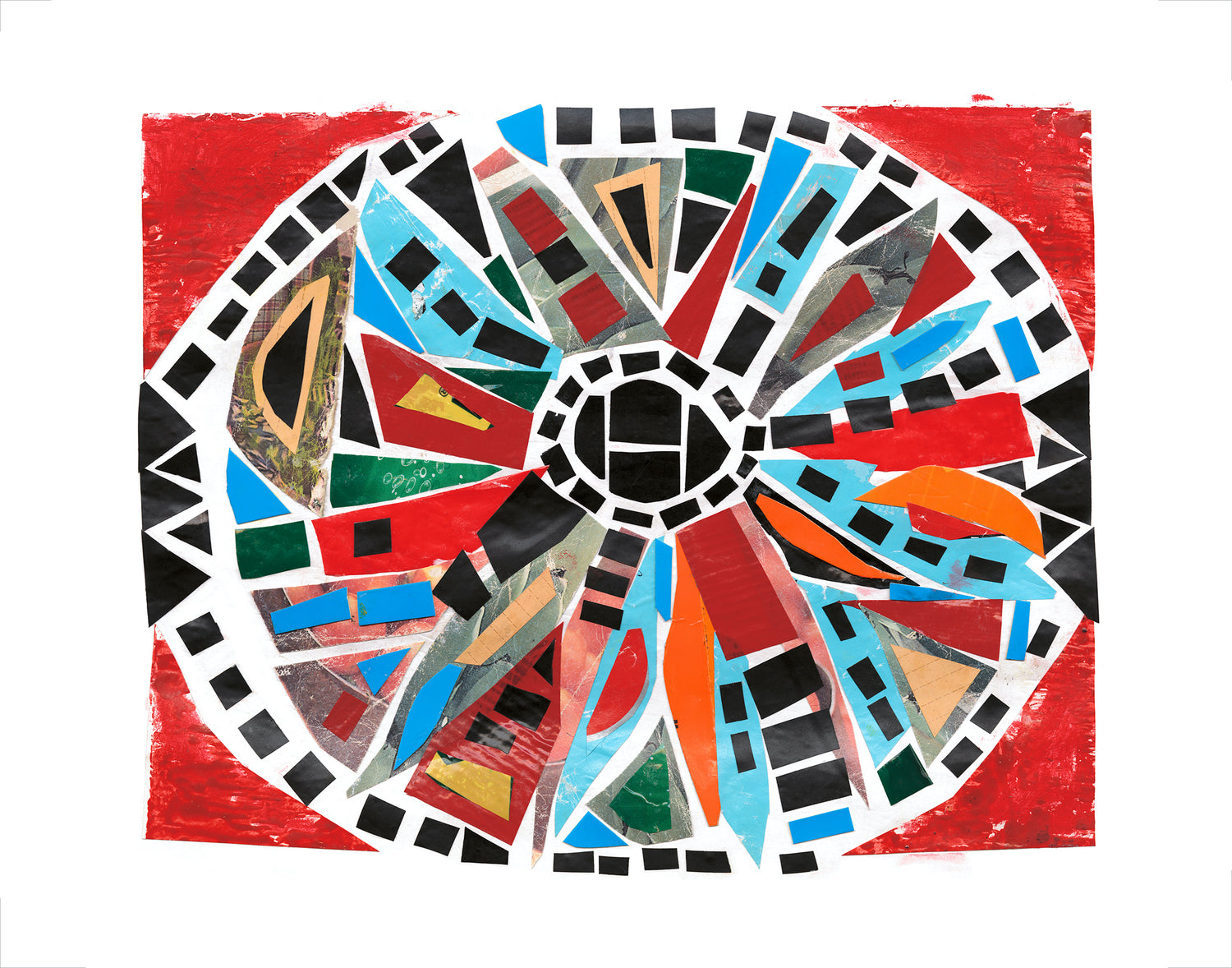 Senegal Collage IV - signed art print by Hudson Valley artist Ryan Cronin