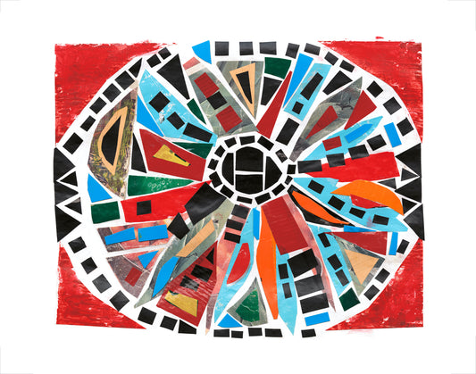 Senegal Collage IV - signed art print by Hudson Valley artist Ryan Cronin