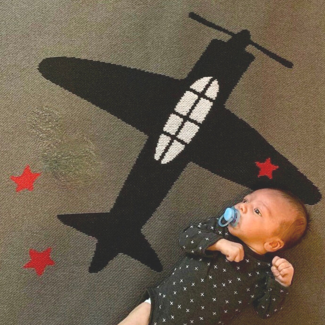 Airplane Mini Throw Blanket