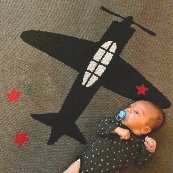 Airplane Baby Throw Blanket