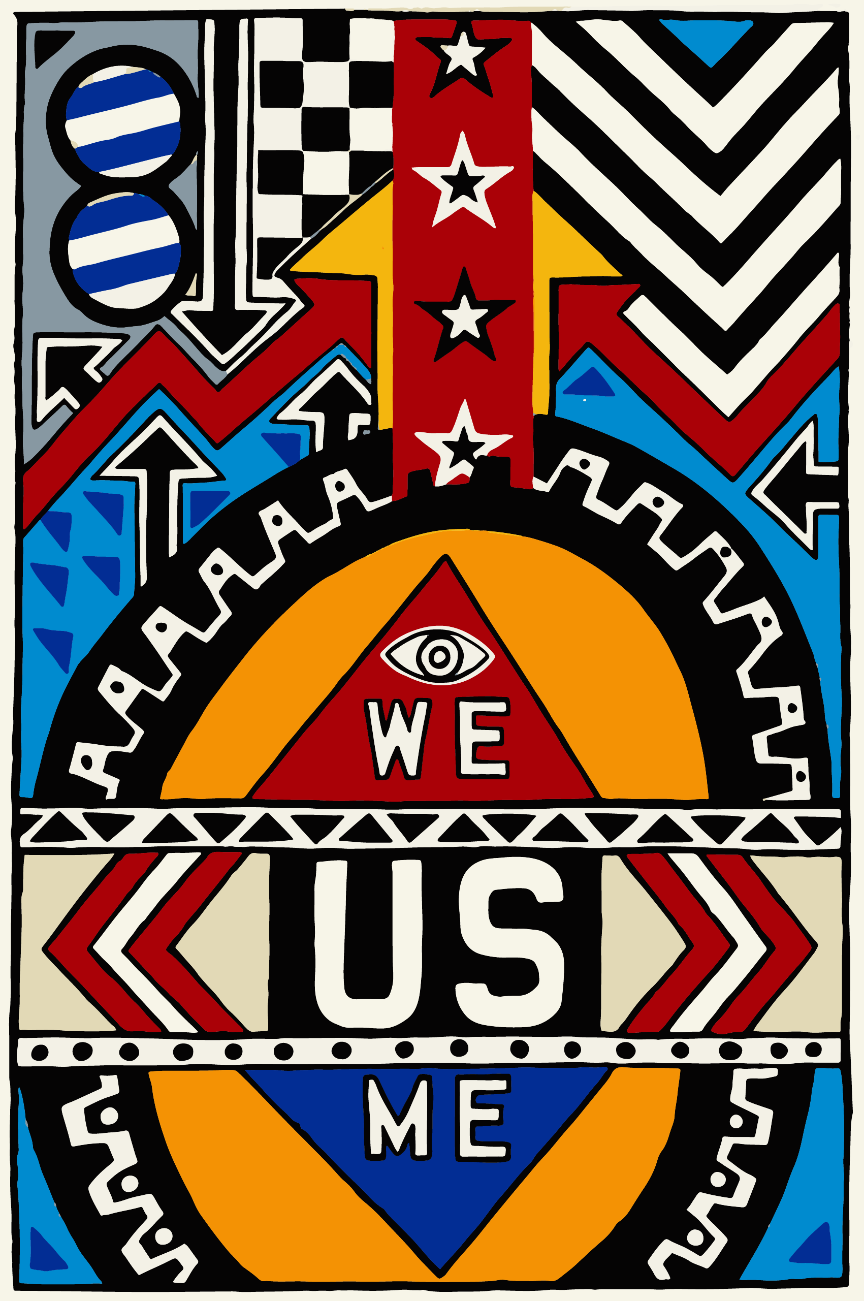 We, Me, Us Skateboard Deck Triptych