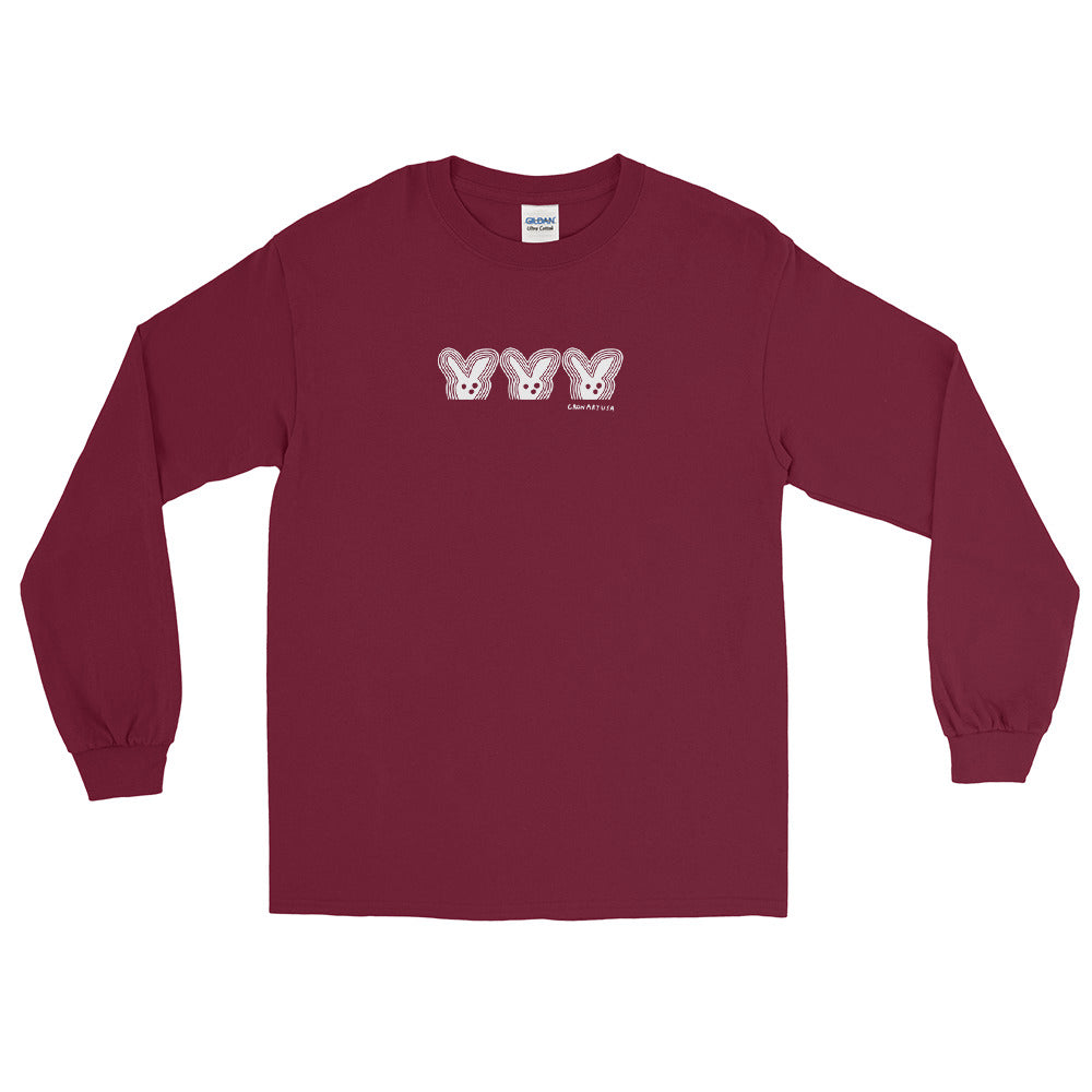 3 Bunny Heads Unisex Long Sleeve