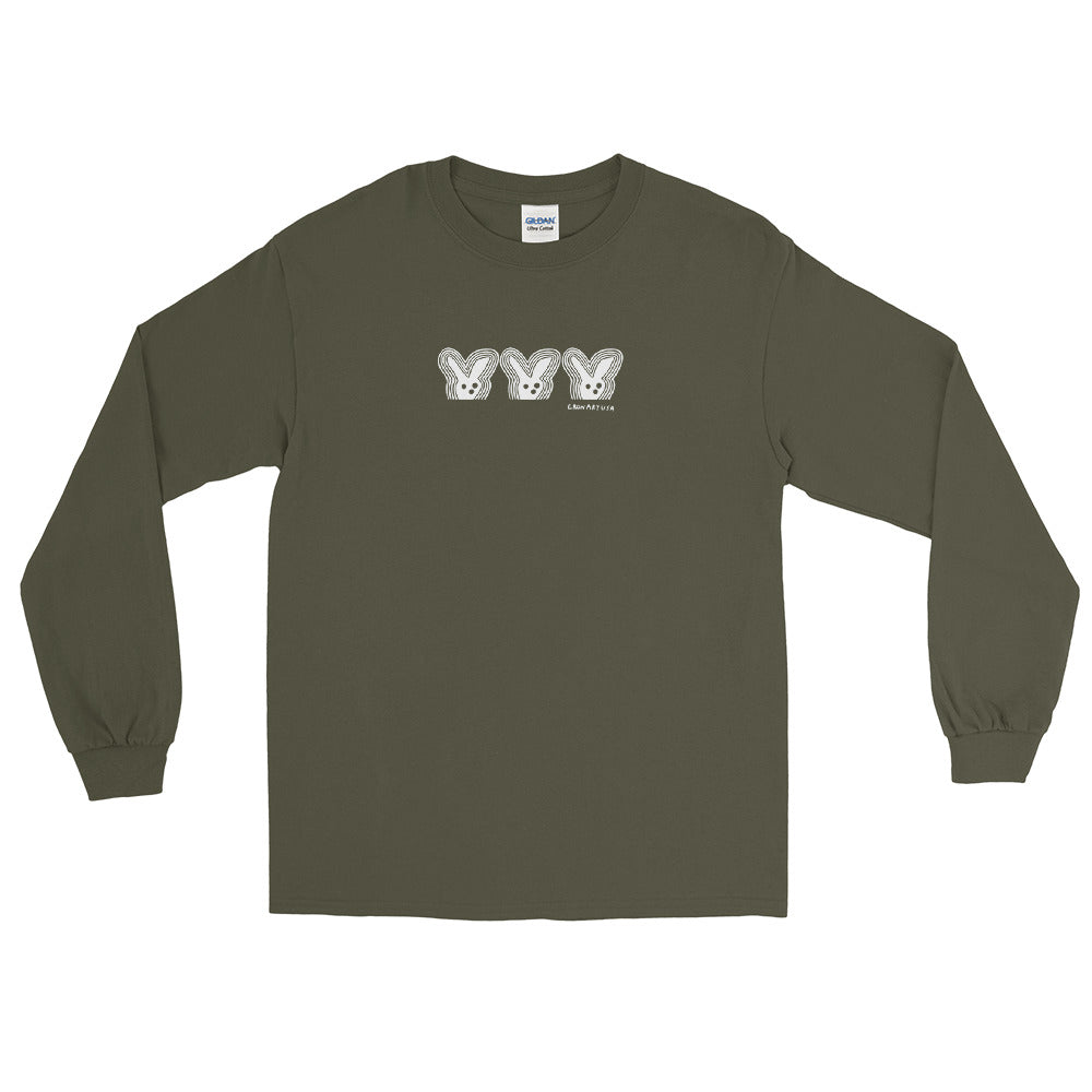 3 Bunny Heads Unisex Long Sleeve