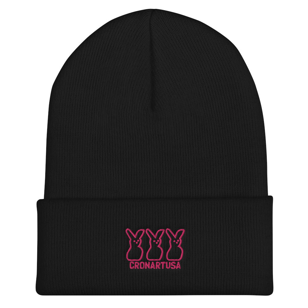3 Bunnies CronArtUSA Cuffed Beanie