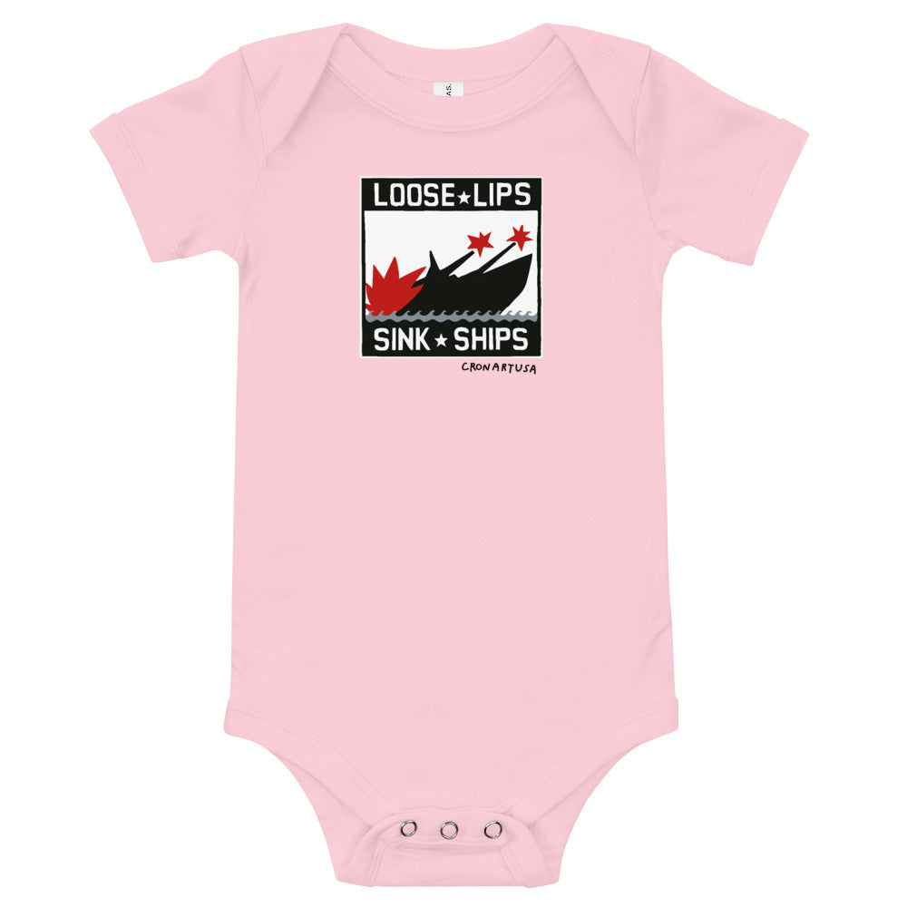 Loose Lips Sink Ships Onesie