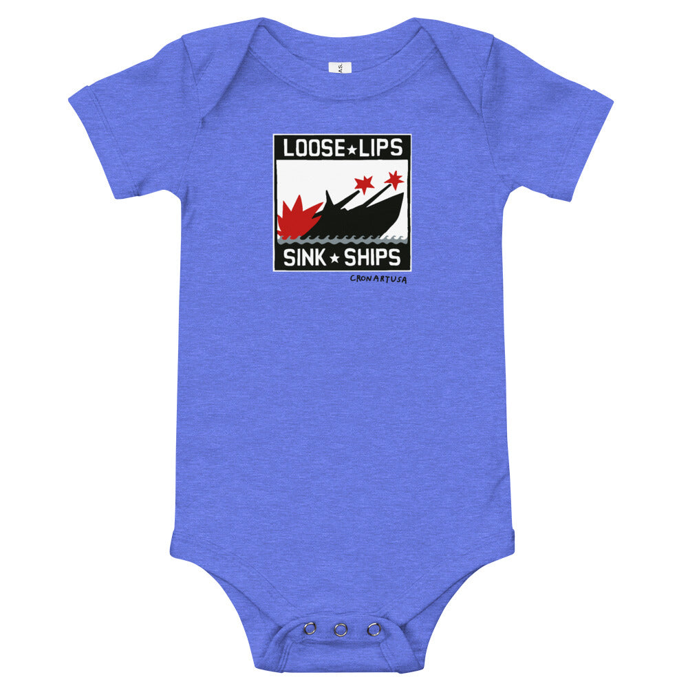 Loose Lips Sink Ships Onesie