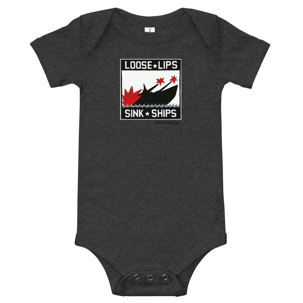 Loose Lips Sink Ships Onesie